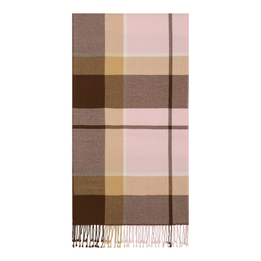Plaid Scarf in Cashmere and Wool